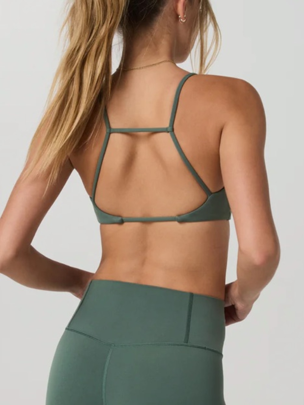 Vuori Dark Green Strappy Sports Bra - Picture 5 of 5